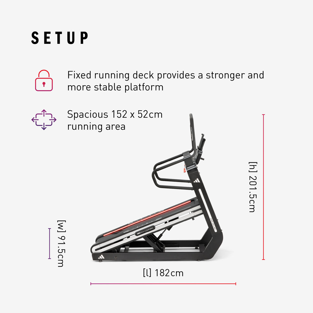 adidas T-800 High Incline Treadmill