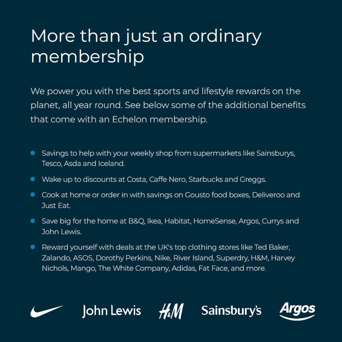 Echelon 1 Year Membership Infographic4