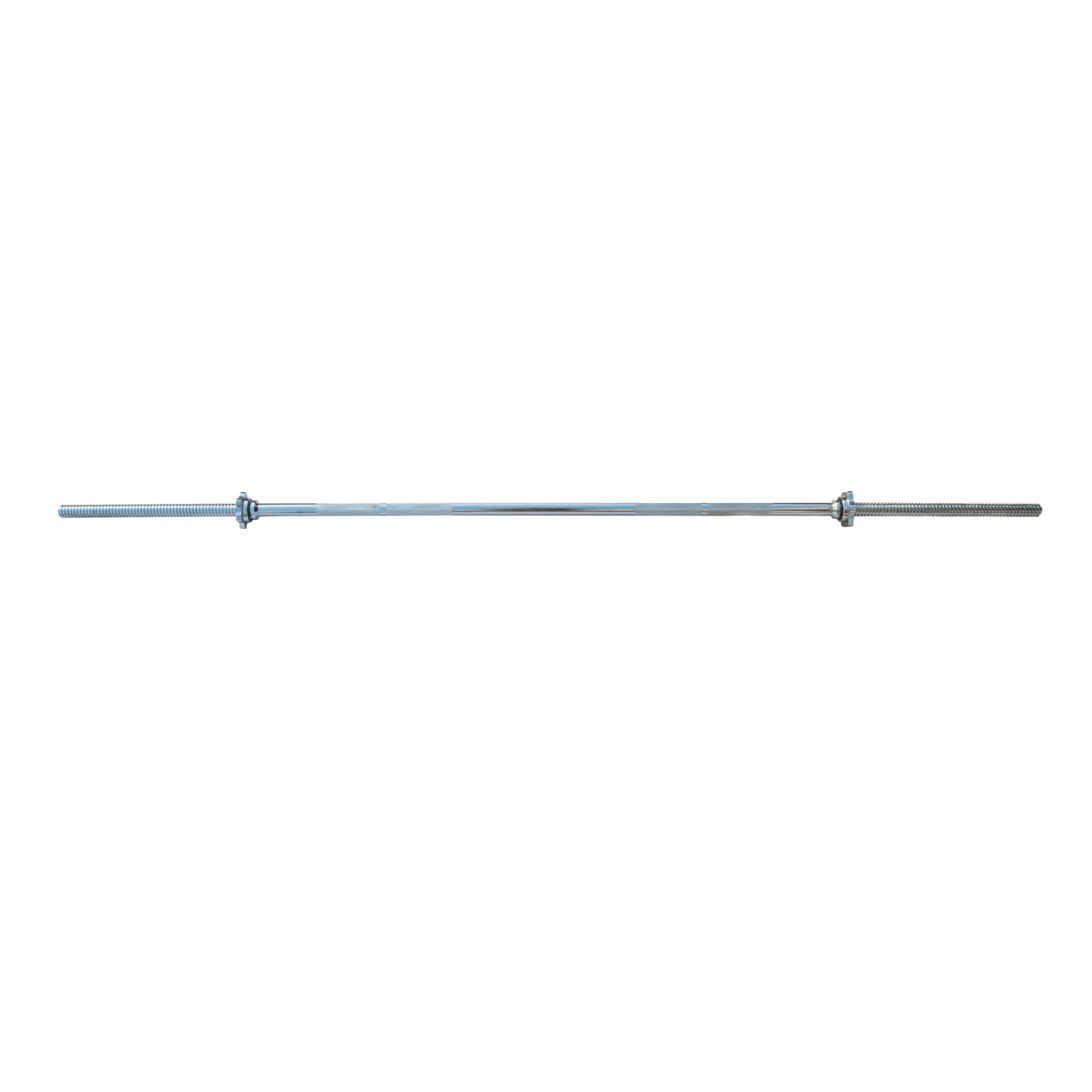 Fuel Fitness 5ft Standard Chrome Barbell Bar with Spinlock Collars