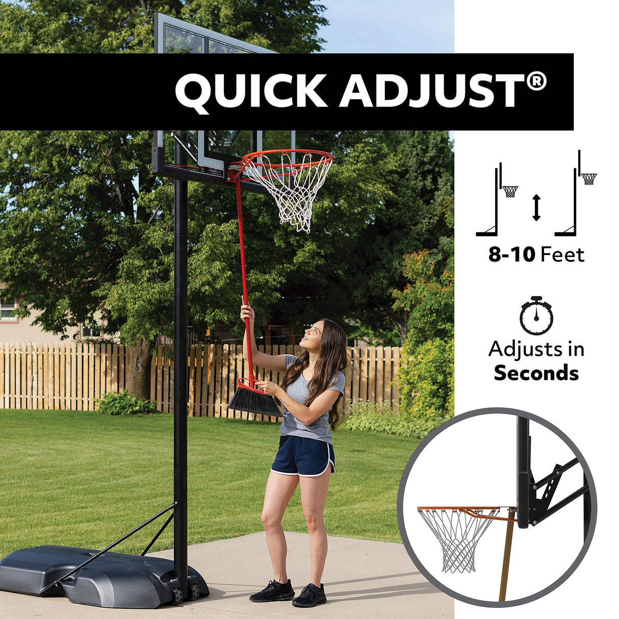 Lifetime Quick Adjust 44 inch Basketball System
