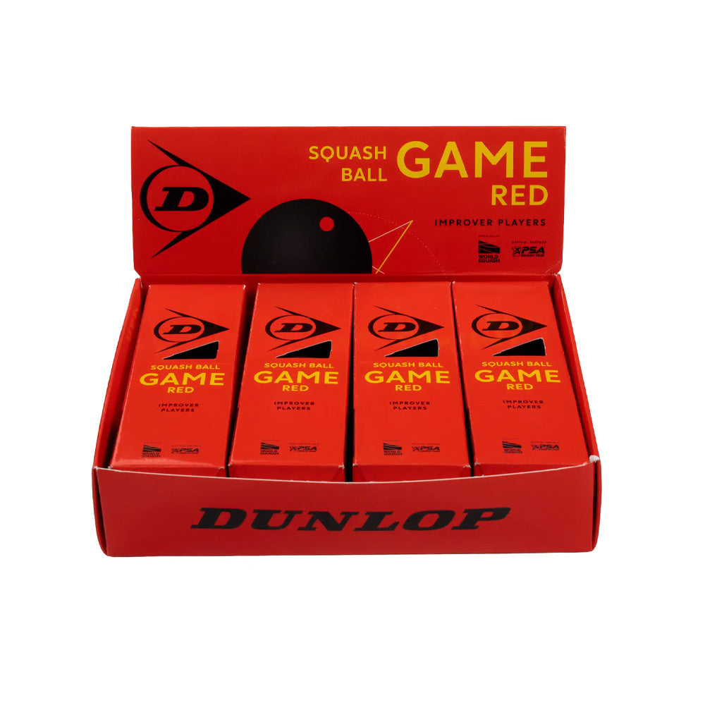 Dunlop Game Red 4X3 Squash Balls