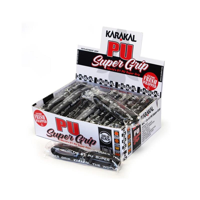 Karakal Black PU Super Replacement Grip - 24 pack