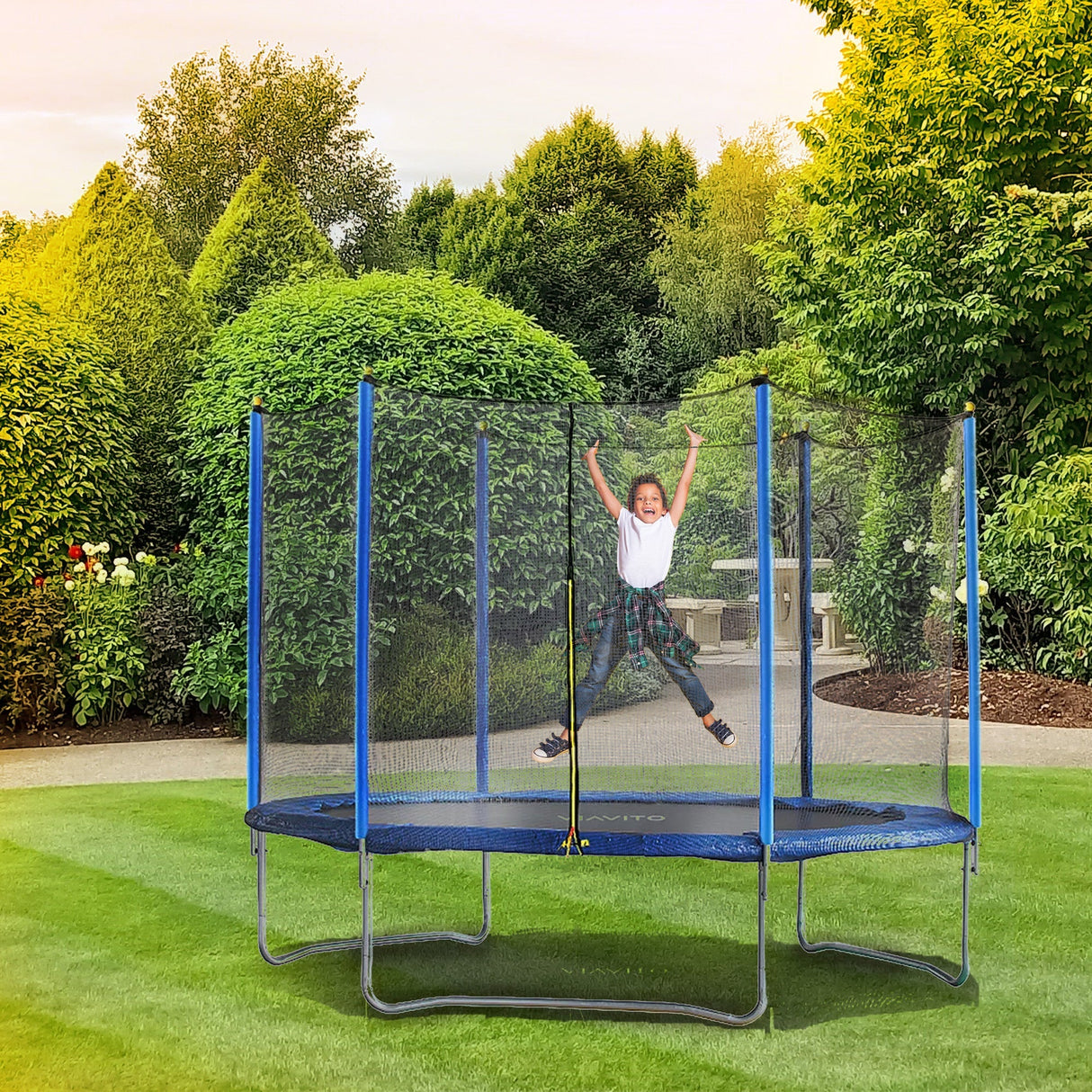 |Viavito 8ft Outdoor Trampoline Lifestyle2|