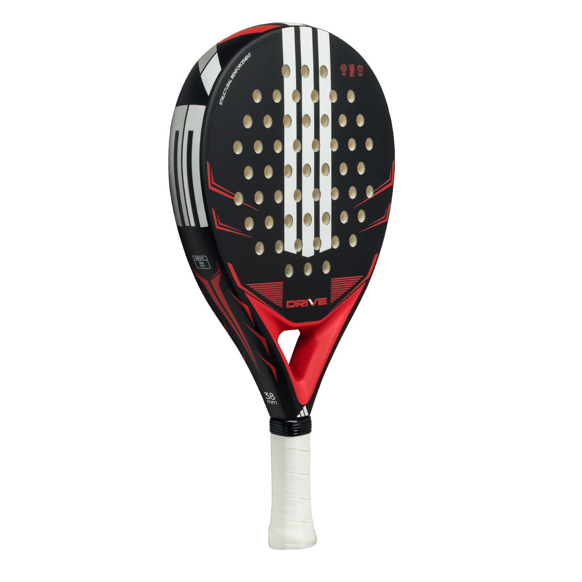 Adidas Drive Black 2026 Padel Racket Angled