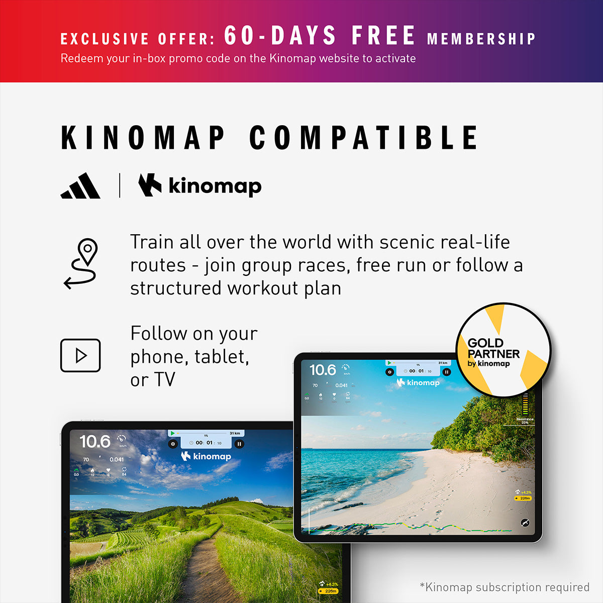 adidas T-25 Bluetooth Folding Treadmill