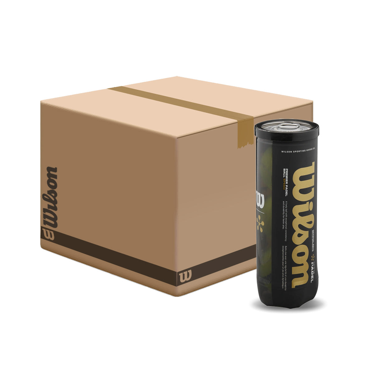 Wilson Premier Speed 3 Can Padel Balls Dozen Box