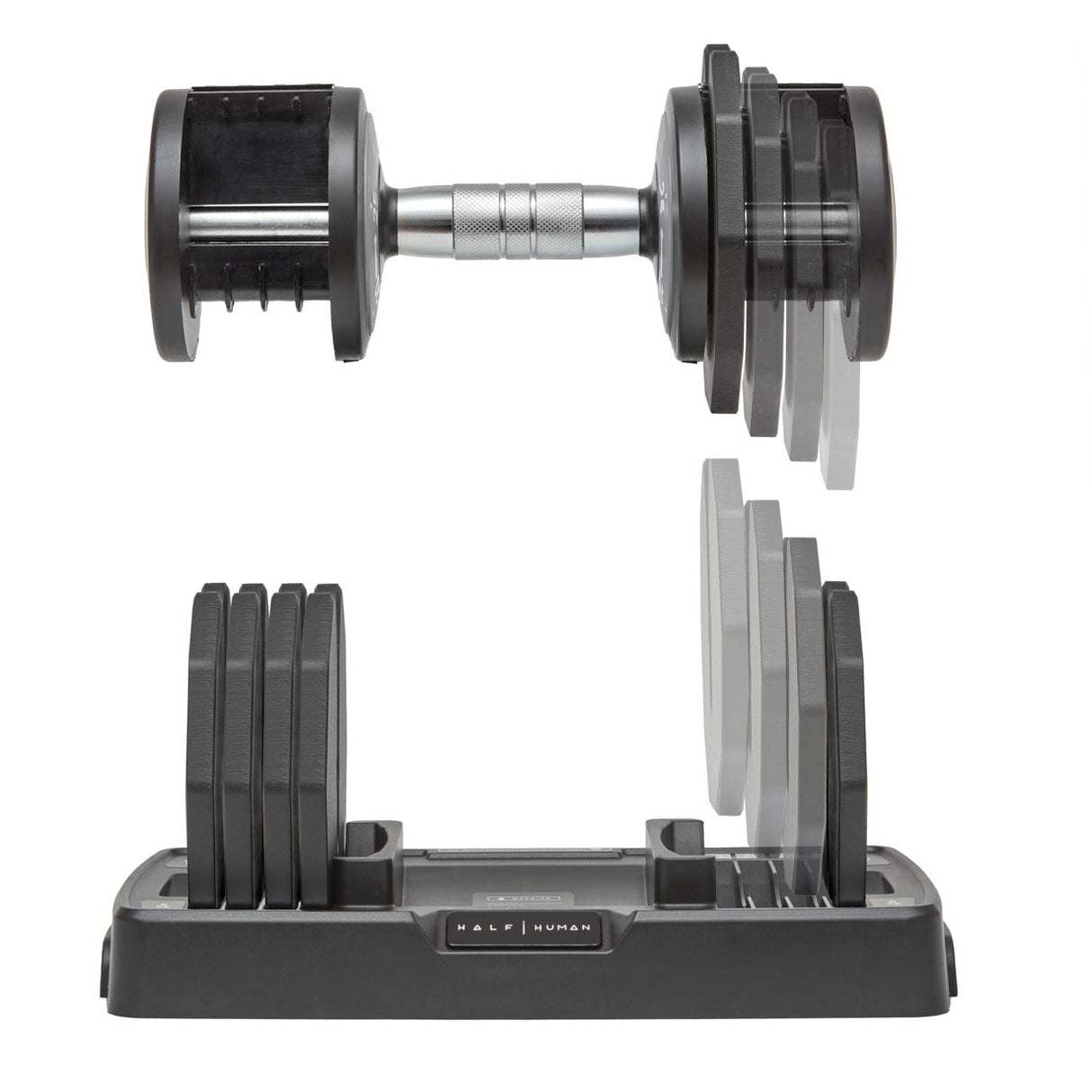|HalfHuman10kgAdjustableDumbbellInUse|