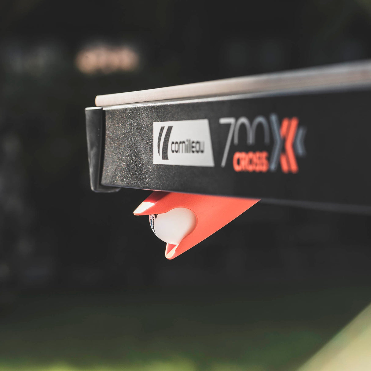 |Cornilleau Performance 700X Rollaway Outdoor Table Tennis Table - Ball Holder|