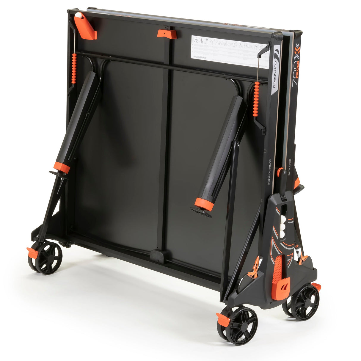 |Cornilleau Performance 700X Rollaway Outdoor Table Tennis Table - Folded|