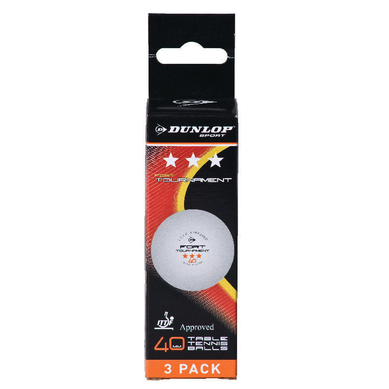 |Dunlop Fort Tournament 3 Star Table Tennis Balls - Box of 3 2019|