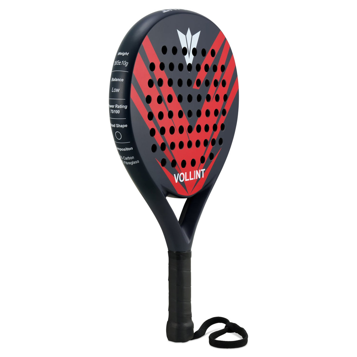Vollint Velocity Padel Racket - Graphite Angled