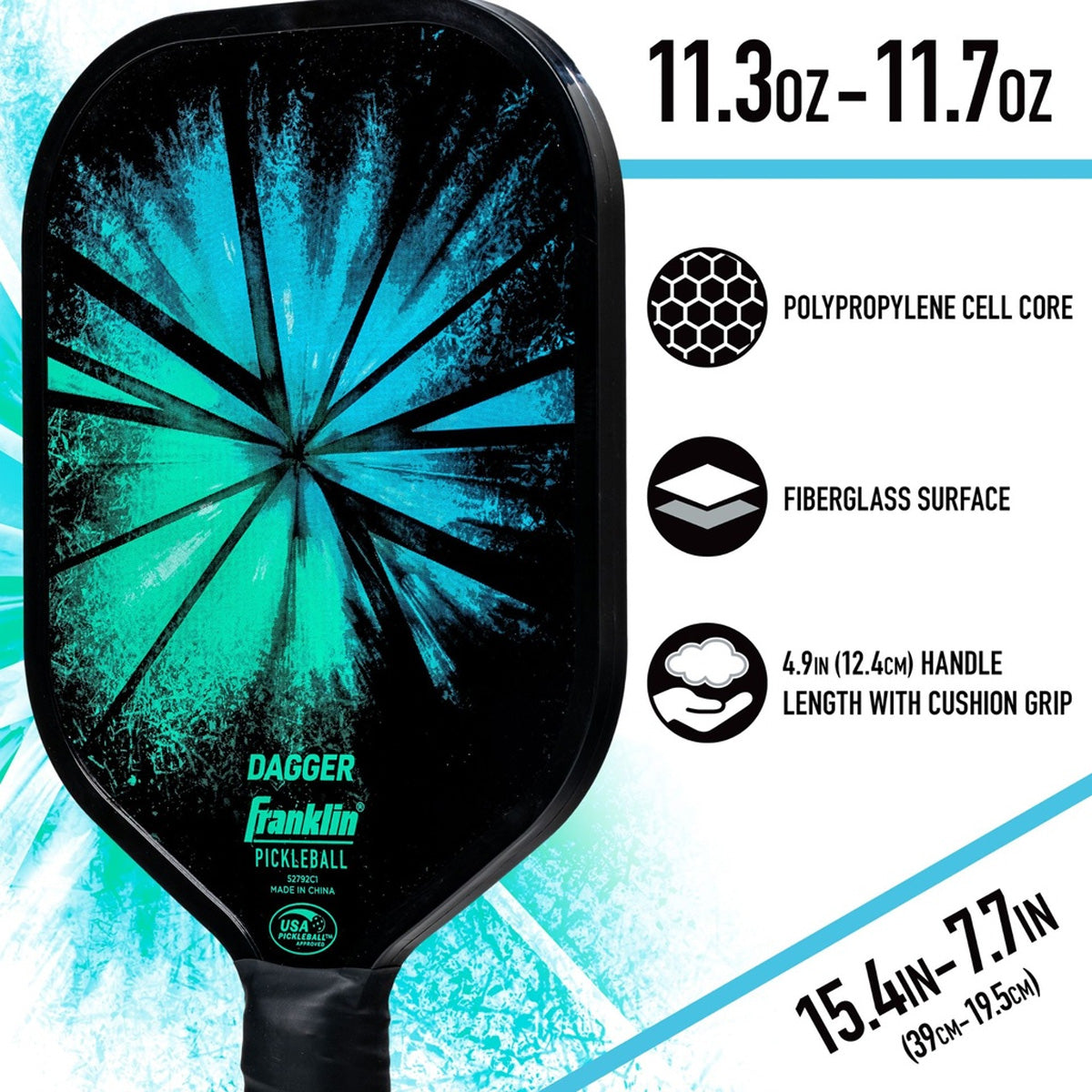 |Franklin Dagger 2 Player Pickleball Paddle and Ball Info|