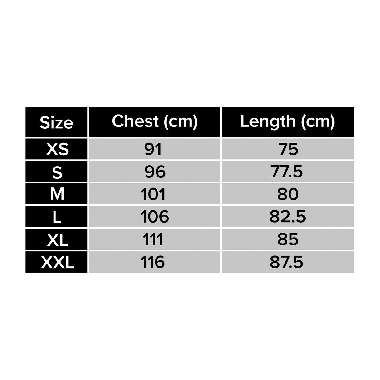 |Half Human Mens Scoop Neck T-Shirt - Size Chart|