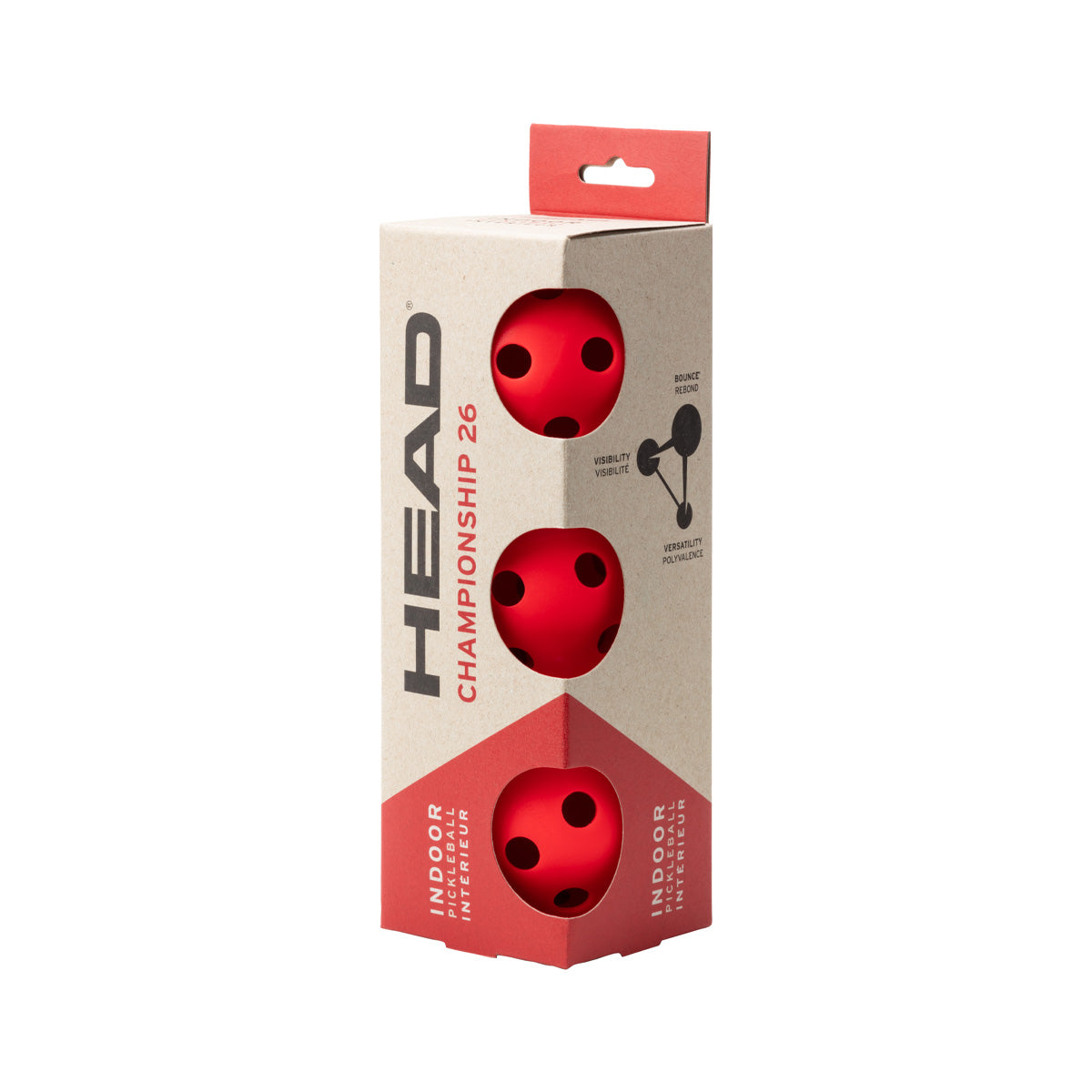|Head Championship 26 Indoor Pickleball Balls Pack of 3|