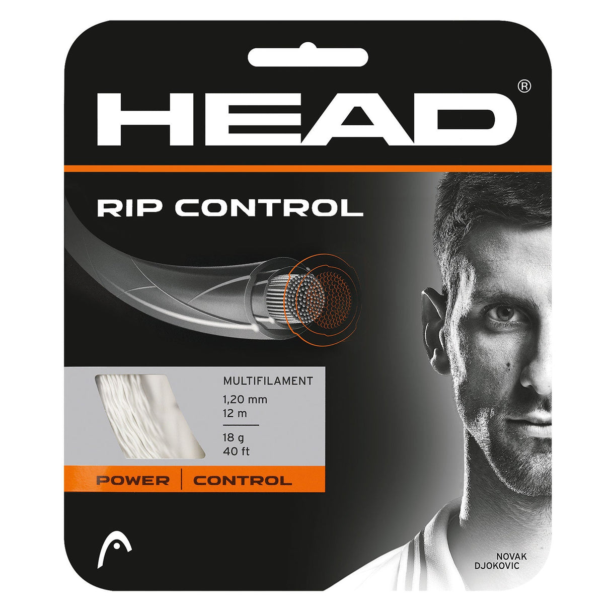 |Head RIP Control 1.30mm Tennis String Set - White|