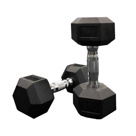 |Jordan Rubber Hex Dumbbells set 10 pairs 2.5kg increments Image 1|