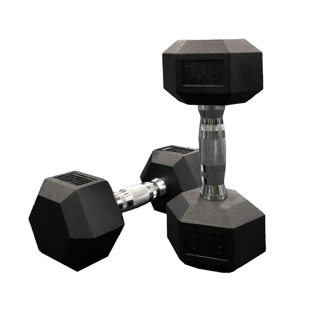 |Jordan Rubber Hex Dumbbells set 12 pairs 2.5kg increments Image 1|