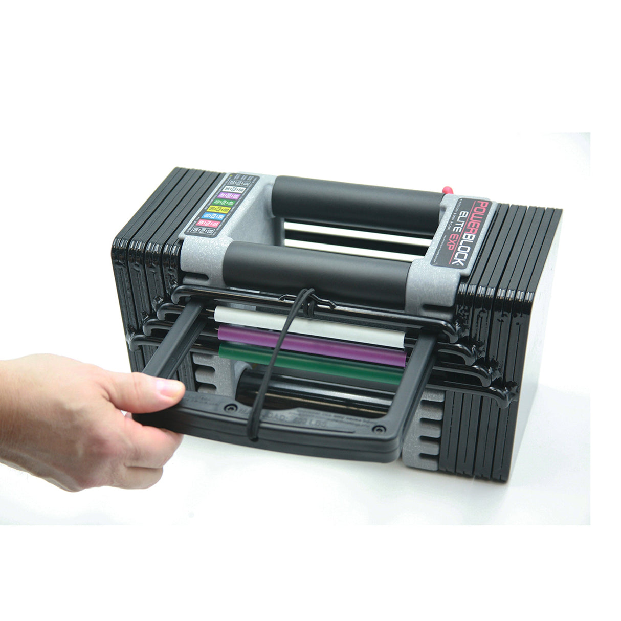 |PowerblockEliteEXPAdjustableDumbbellsStage1angled5|