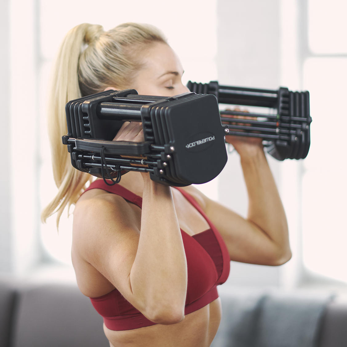 |PowerBlock Pro 32 Adjustable Dumbbells - In Use|