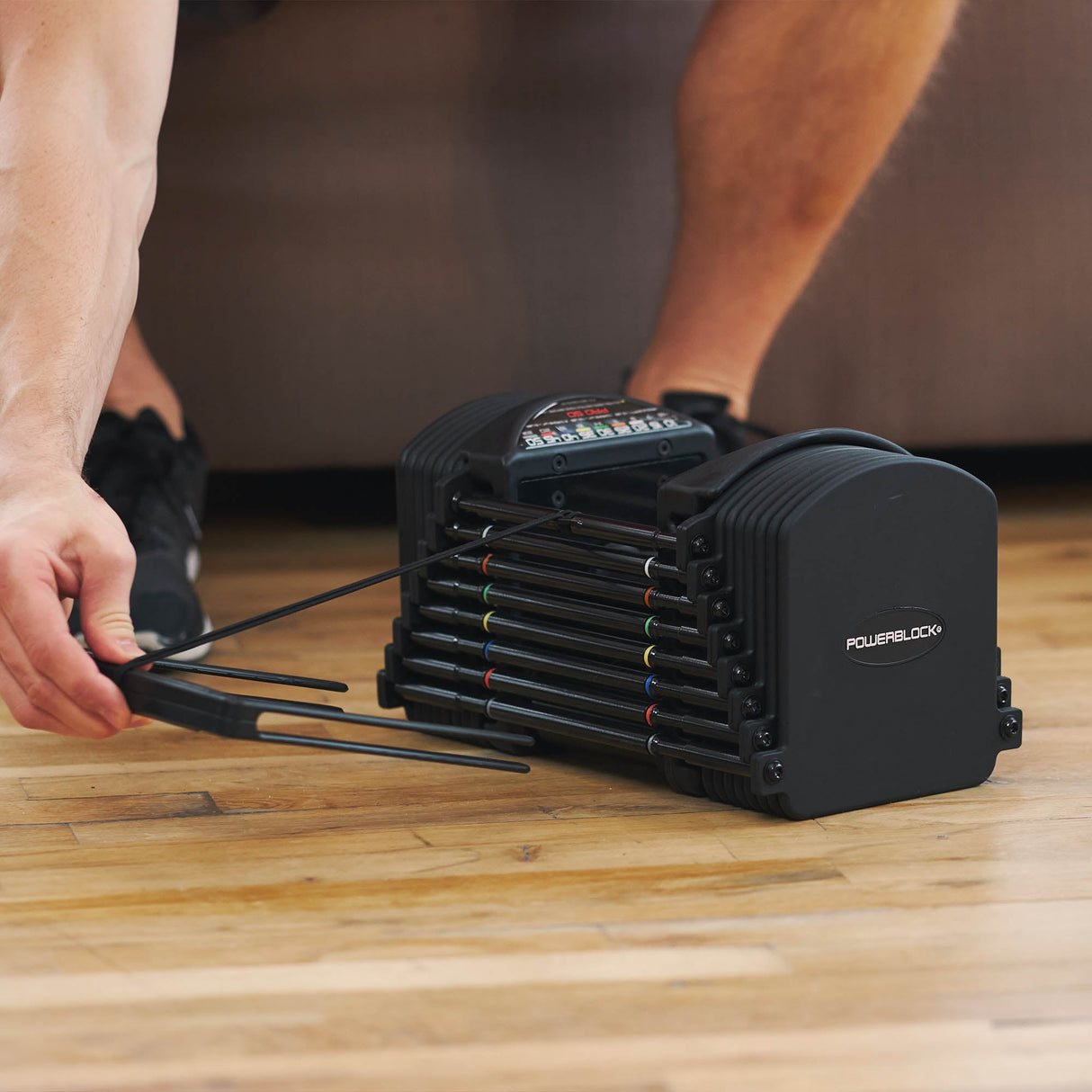 |PowerBlock Pro 50 Adjustable Dumbbells - Lifestyle4|