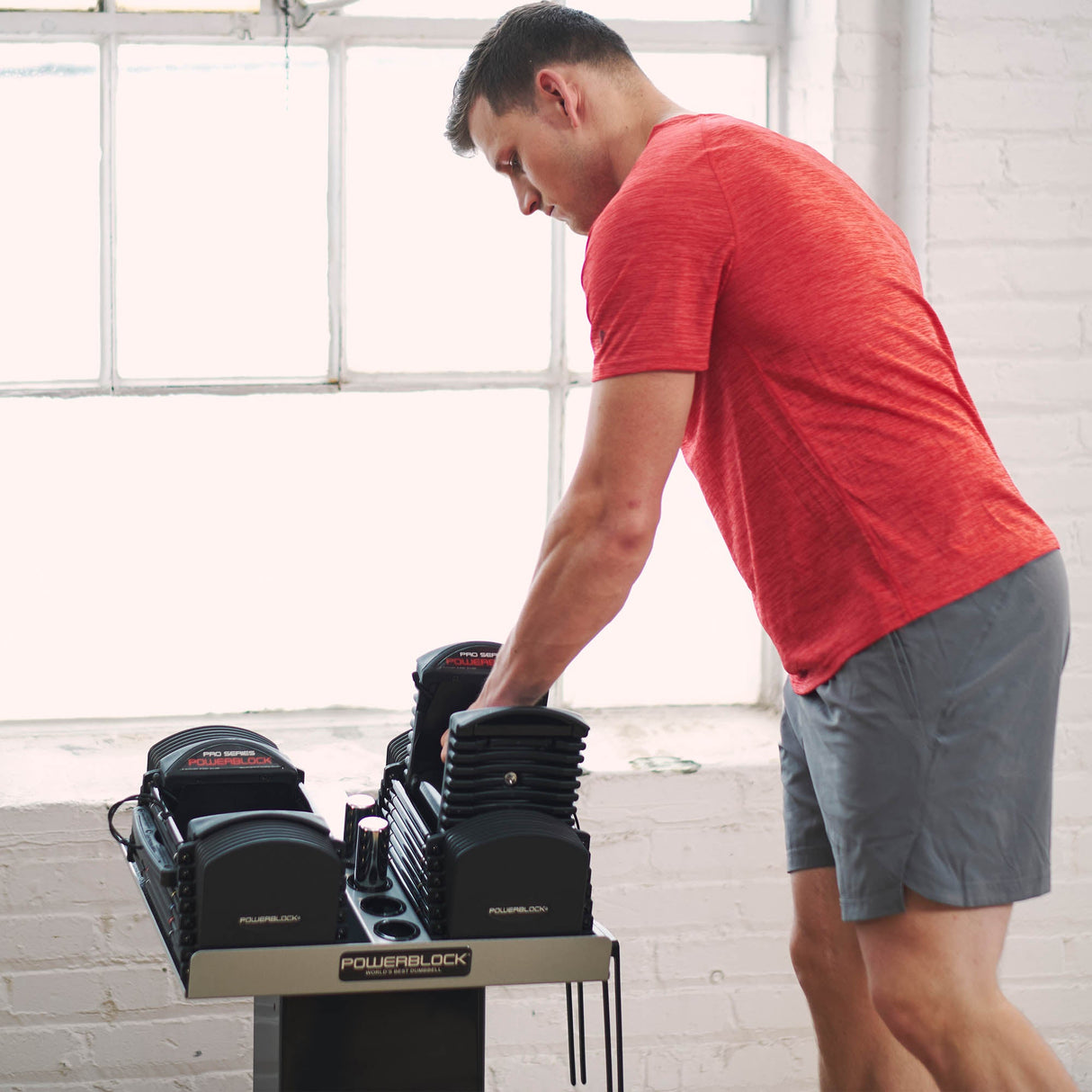 |PowerBlock Pro 50 Adjustable Dumbbells - Lifestyle5|