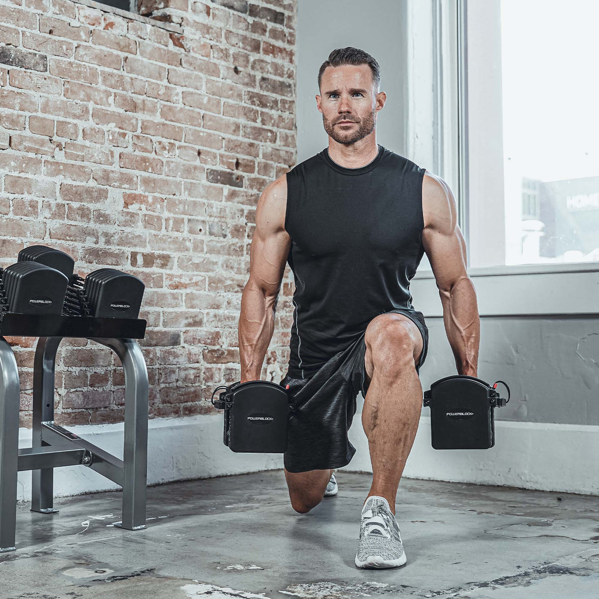 |PowerBlock Pro EXP Stage 1 Adjustable Dumbbells - Lifestyle5|