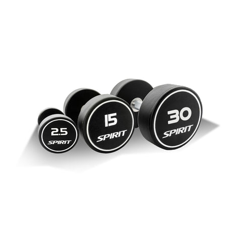 |Spirit Fitness 2.5kg to 30kg Round CPU Dumbbells Set|