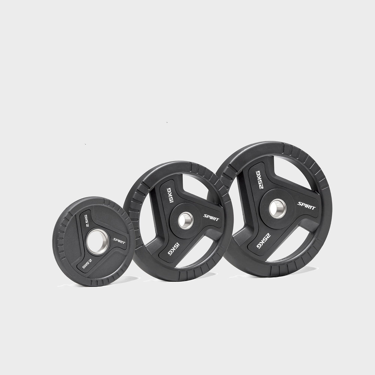 |Spirit Fitness Olympic Rubber Trip Grip Weights|