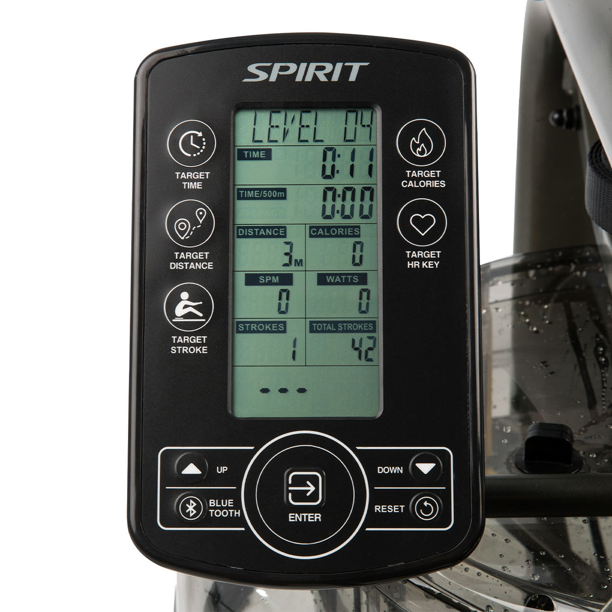 |SpiritFitnessCRW900FluidRowingMachineConsole|