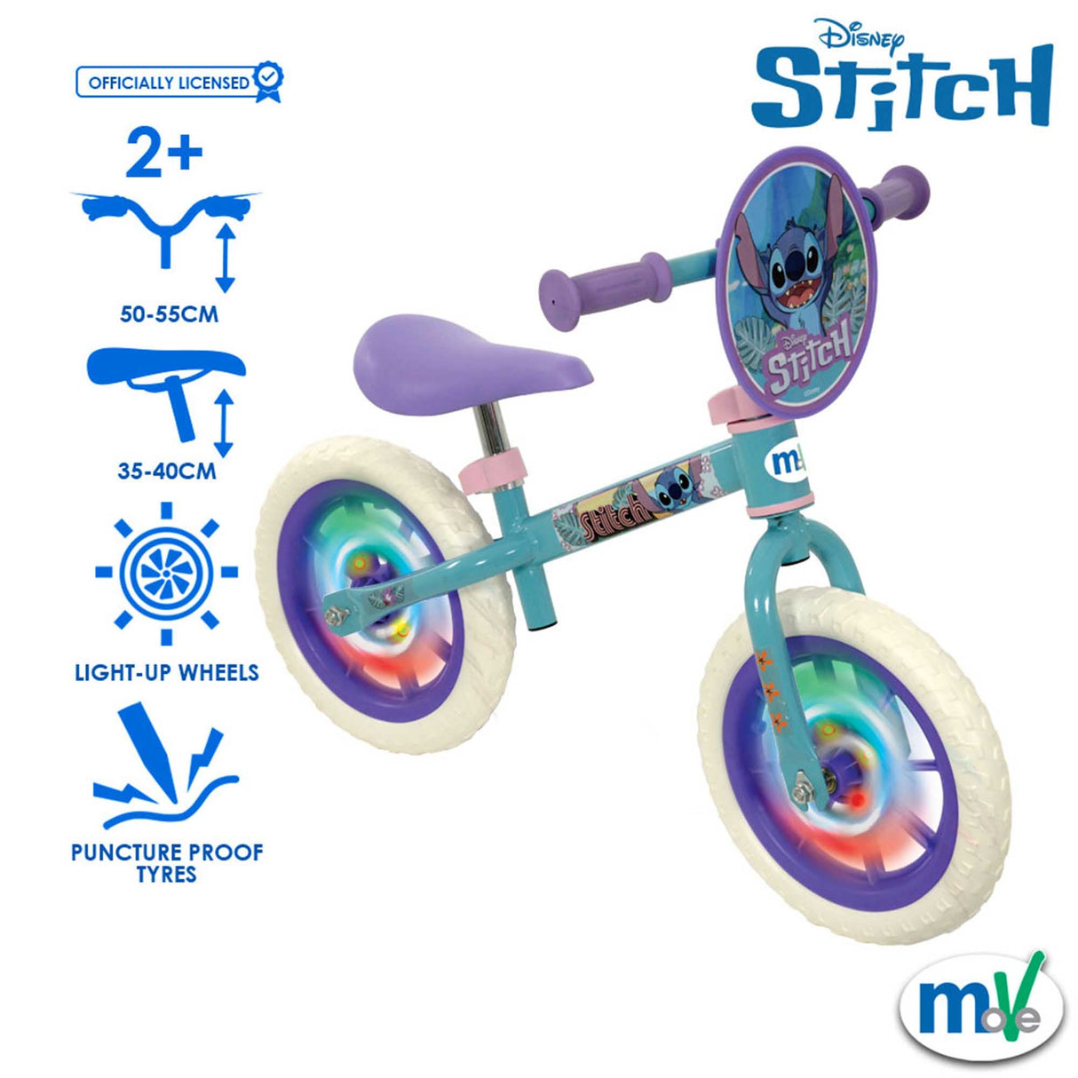 |Stitch12BalanceBikewithLightUpWheelsFeatures|