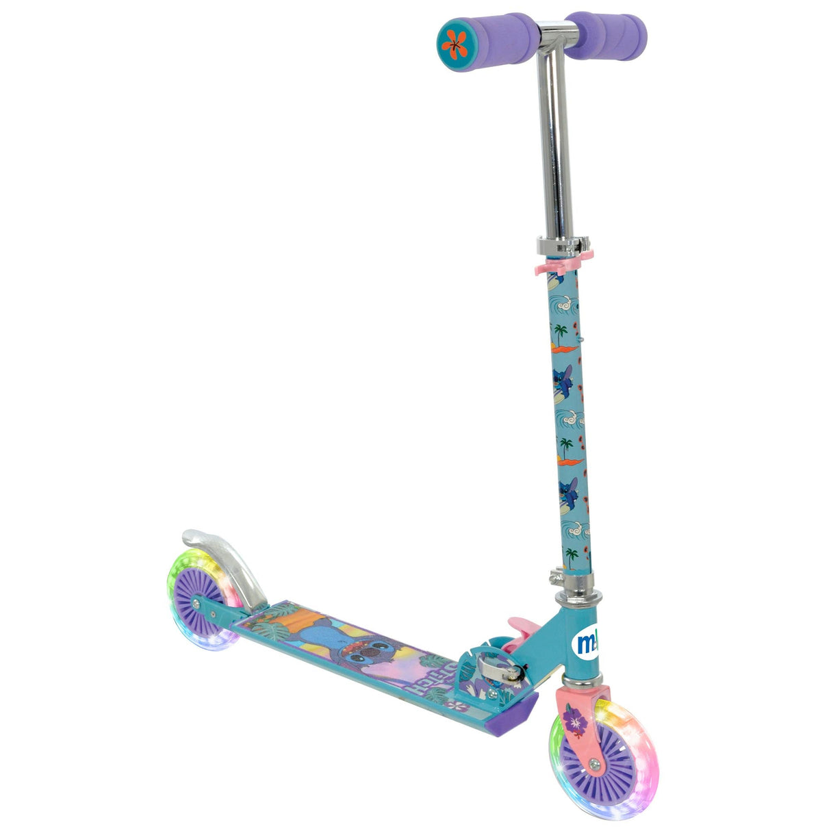 |StitchFoldingInlineScooterwithLightUpWheelsAngled|