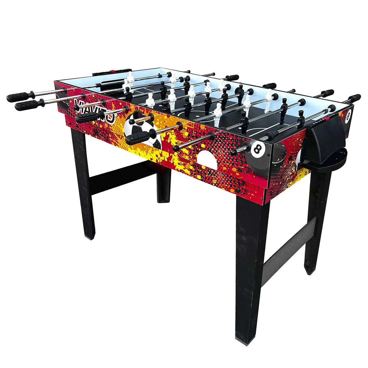 |Viavito4in1MultiGameTableRedOrangeFottball|