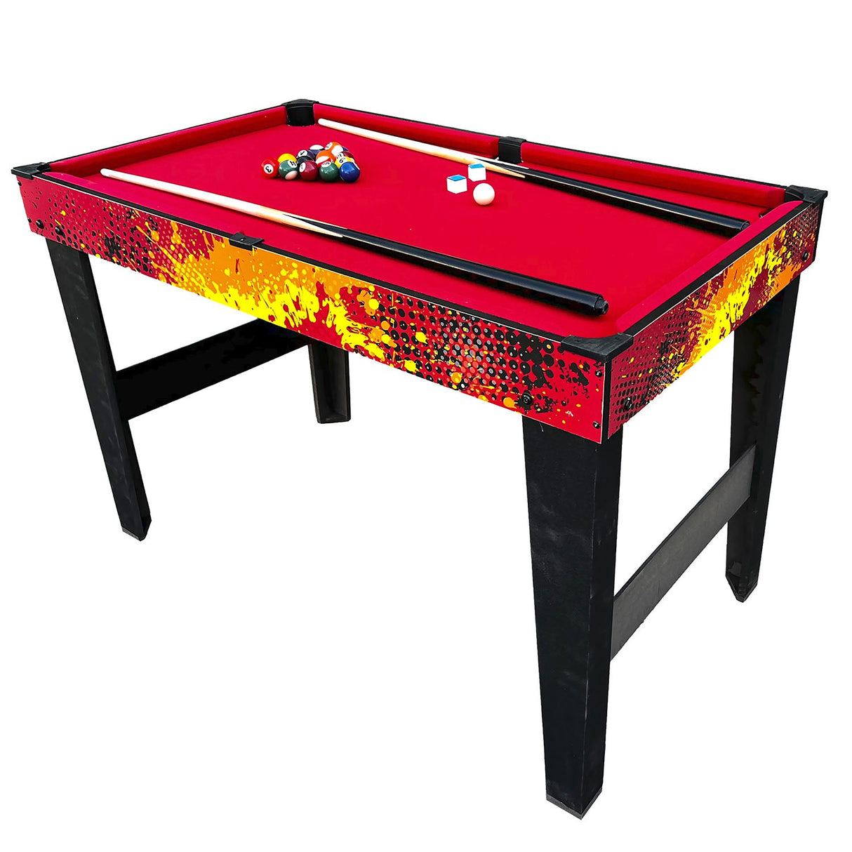 |Viavito4in1MultiGameTableRedOrangePool|