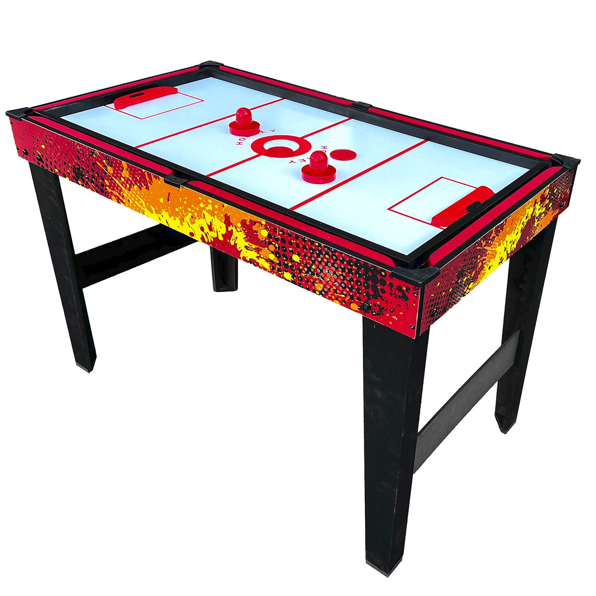 |Viavito4in1MultiGameTableRedOrangeTableHockey|