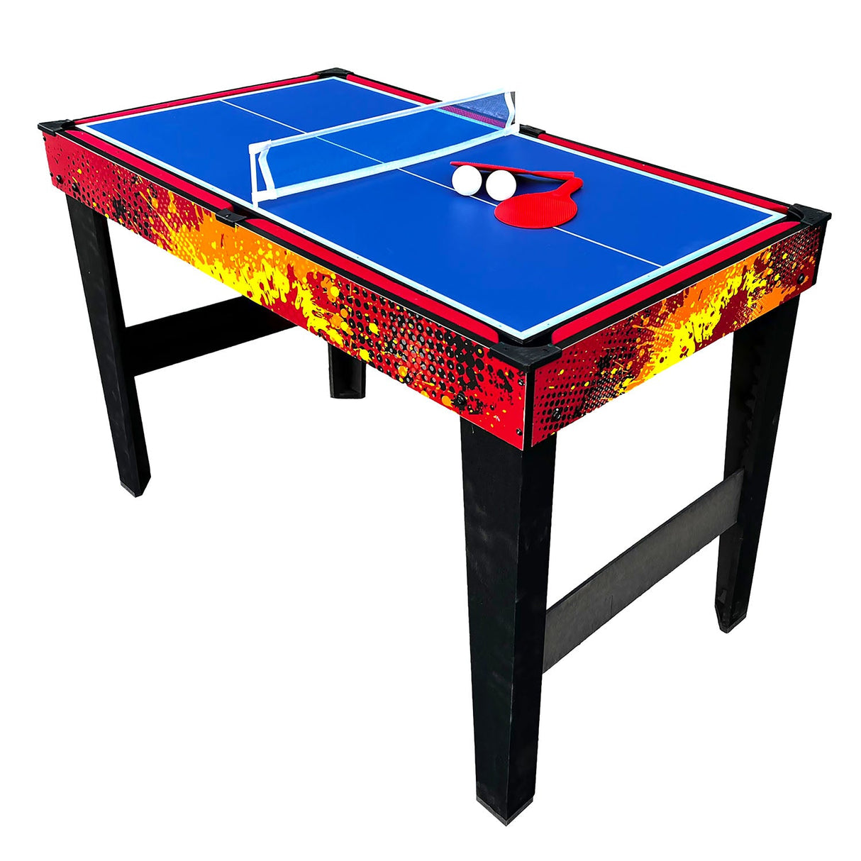 |Viavito4in1MultiGameTableRedOrangeTableTennis|