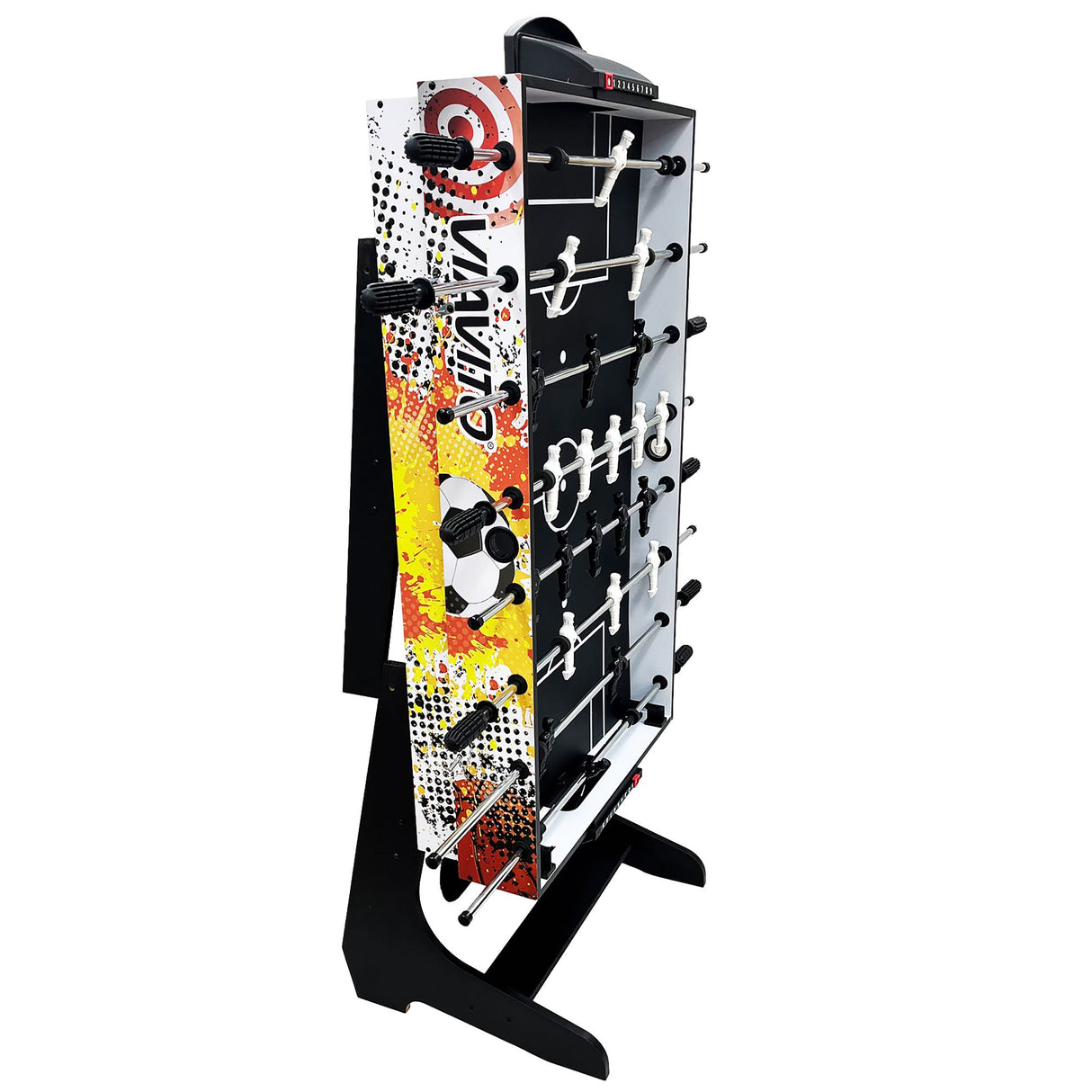 |Viavito8in1MultiGameTableOrangeAccessoriesFoldred|