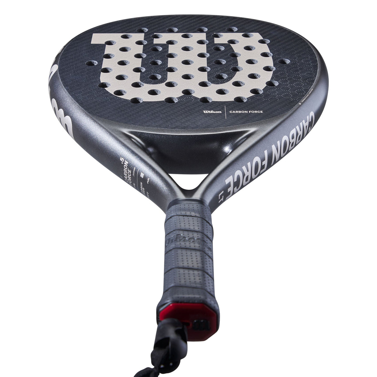 |WilsonCarbonForceLTPadelRacketAngled|
