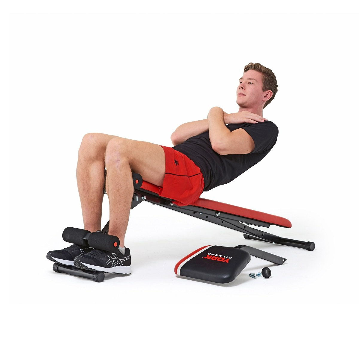 |York Warrior 2 in 1 Dumbbell and Ab Bench with Curl 9|