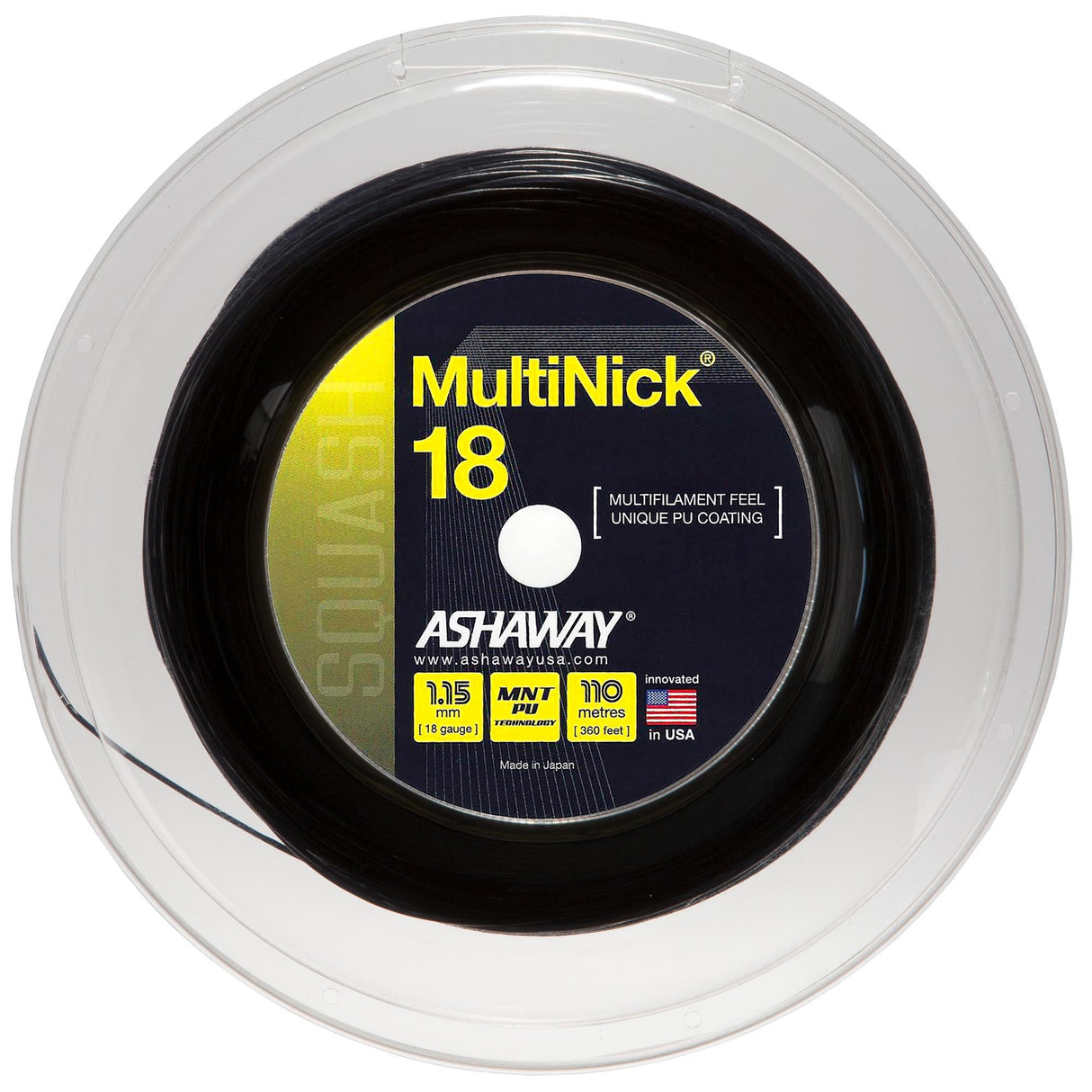 |Ashaway MultiNick 18 Squash String - 110m Reel - New|