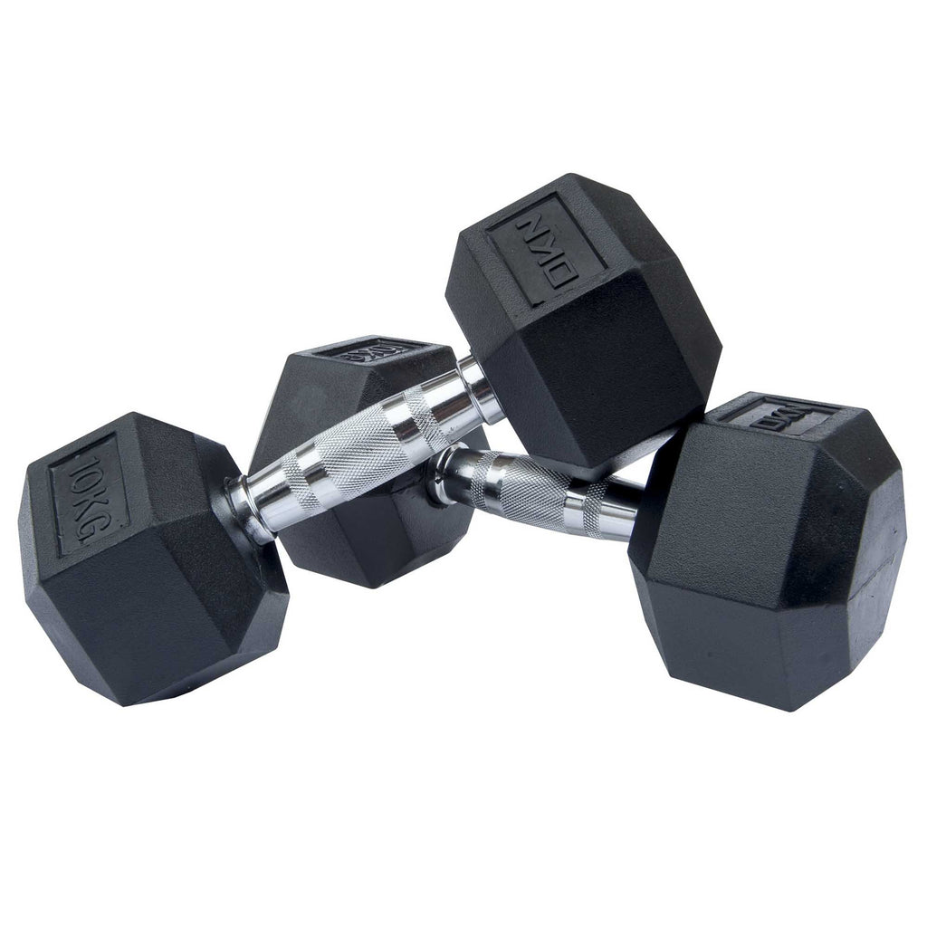 |DKN Rubber Hex Dumbbell 2 x 10kg|