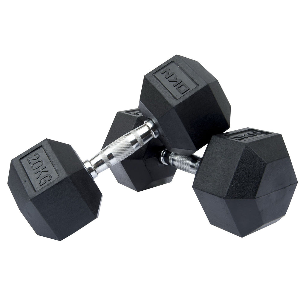 |DKN Rubber Hex Dumbbell 2 x 20kg|
