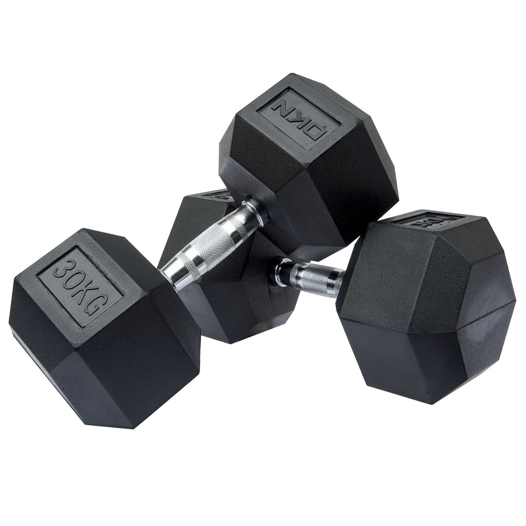 |DKN Rubber Hex Dumbbell 2 x 30kg|