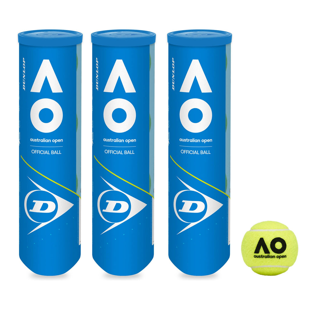 |Dunlop Austalian Open Tennis Balls - 1 dozen - Main |