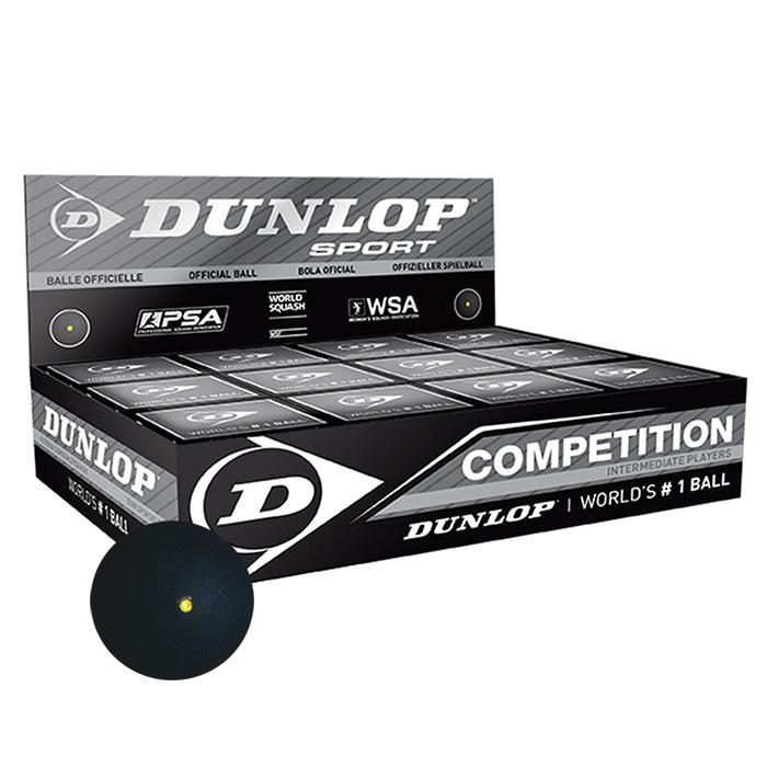 |Dunlop Competition Squash Balls - 1 dozen|