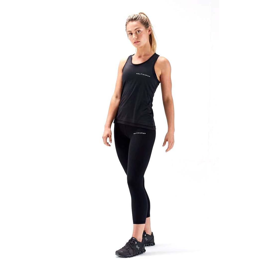 |Half Human Ladies Racerback Vest Top - Slant|