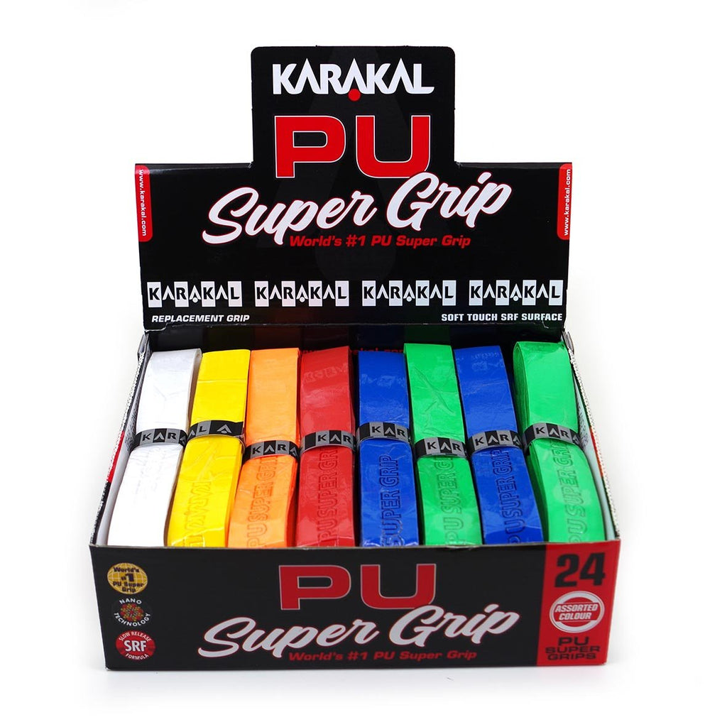 |Karakal Assorted Colour PU Super Replacement Grip (24 pack) Front|