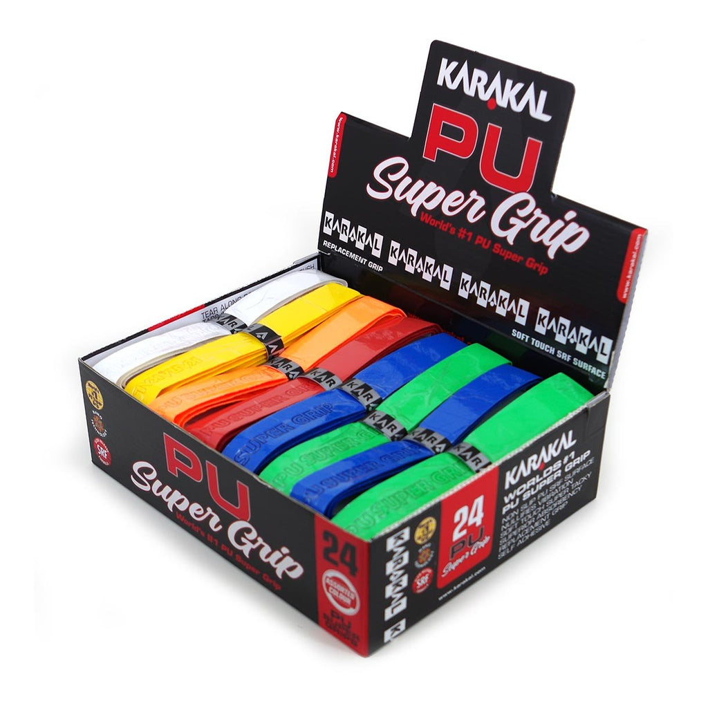 |Karakal Assorted Colour PU Super Replacement Grip (24 pack)|