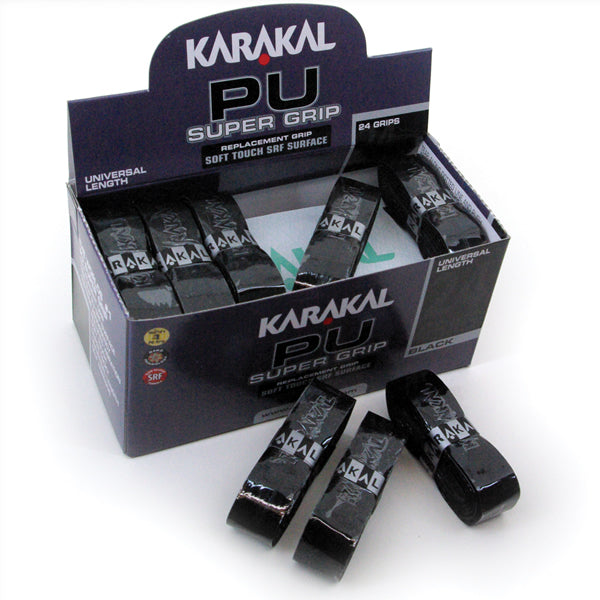 |Karakal Black PU Super Replacement Grip 24 pack|