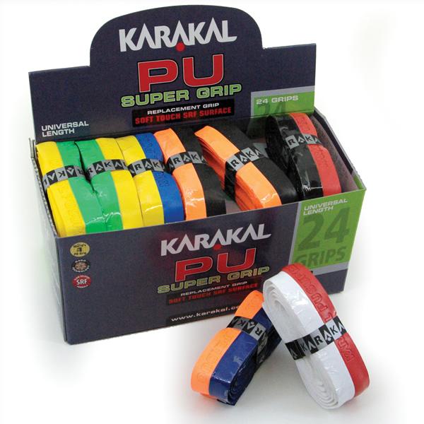 |Karakal DUO Colour PU Super Replacement Grip-24 pack|