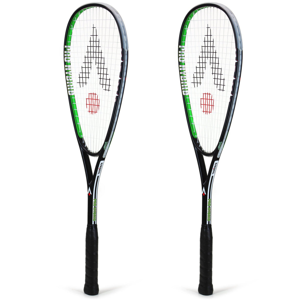 |Karakal Pro Hybrid Squash Racket Double Pack AW19 - Angled|